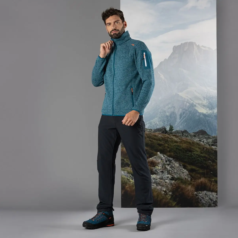 CMP Knit-Tech Mélange - Pile Da Trekking Uomo - Neverland Firenze