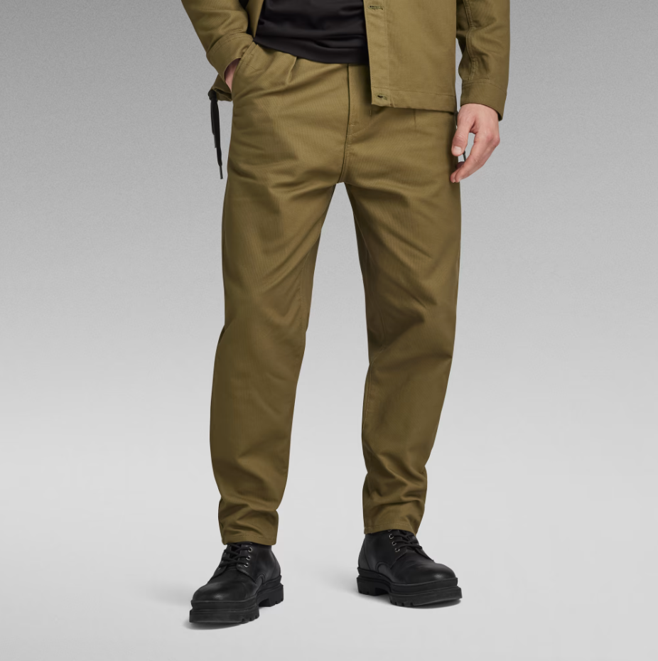 G-STAR RAW PLEATED CHINO RELAXED - Pantalone Lifestyle Uomo - Neverland Firenze
