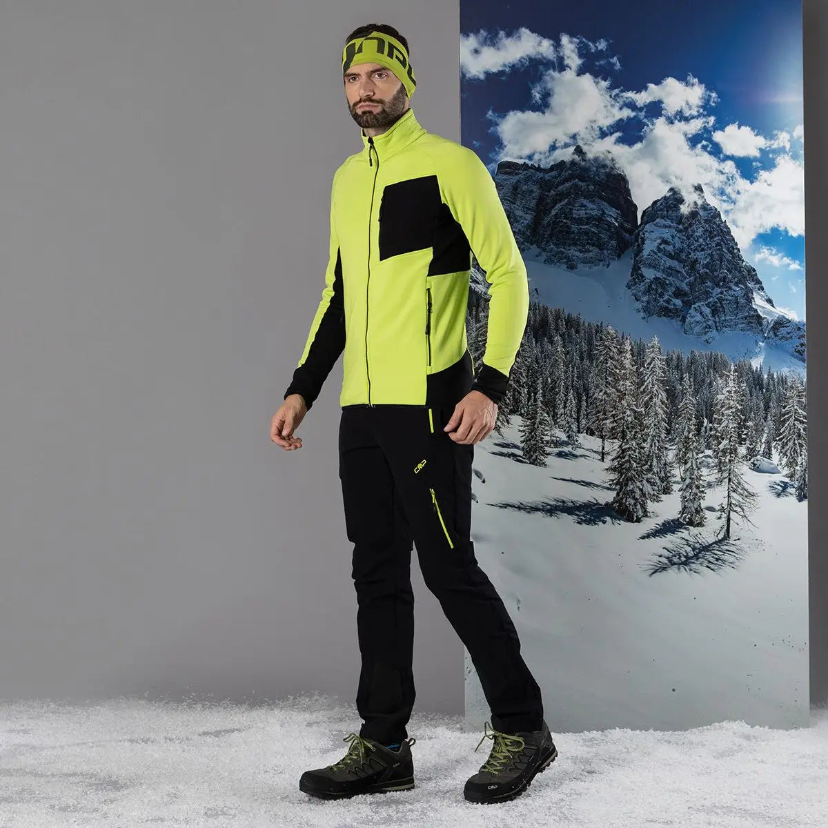 CMP Pile Stretch in Grid Tech Unlimitech da Trekking Uomo - Neverland Firenze