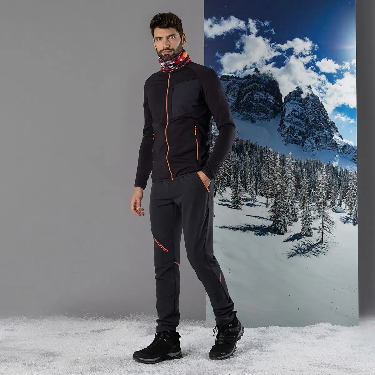 CMP Pile Stretch in Grid Tech Unlimitech da Trekking Uomo - Neverland Firenze