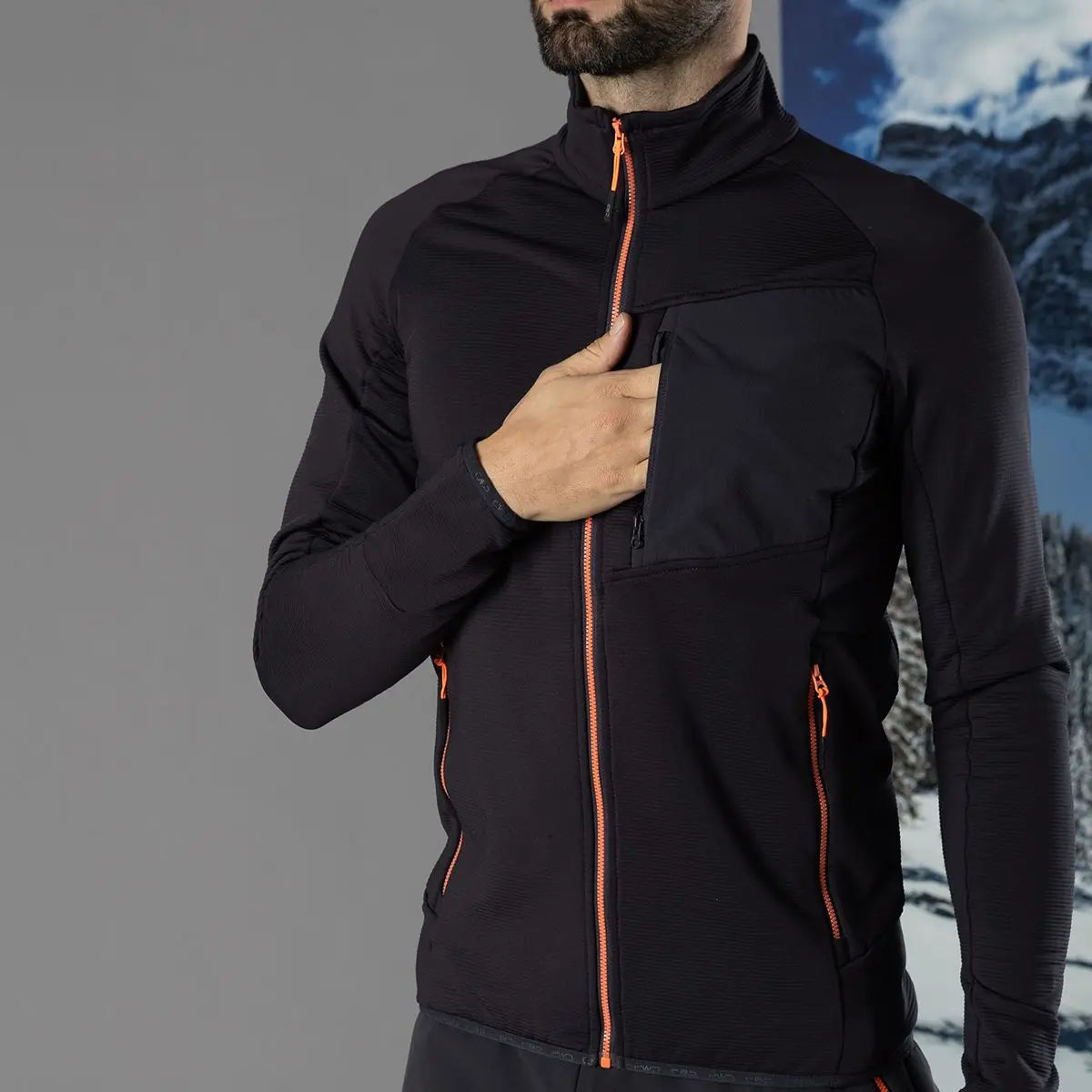 CMP Pile Stretch in Grid Tech Unlimitech da Trekking Uomo - Neverland Firenze