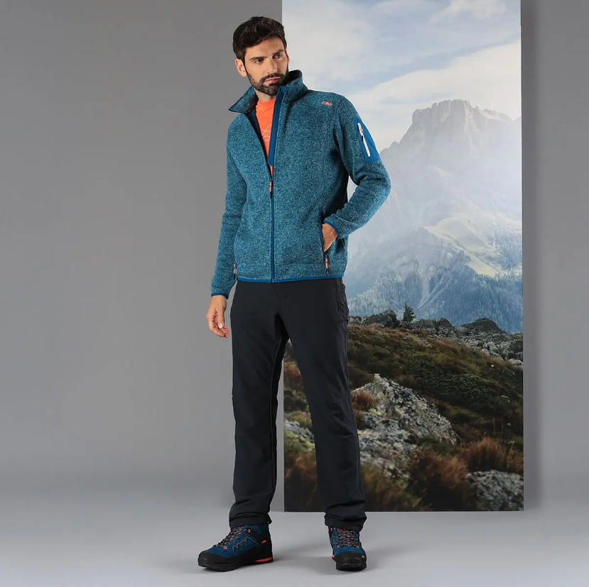 CMP Knit-Tech Mélange - Pile Da Trekking Uomo - Neverland Firenze