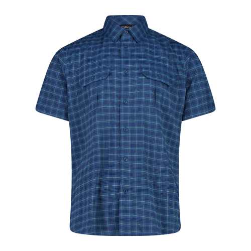 CMP Camicia a maniche corte con fantasia a quadri da Trekking Uomo - Neverland Firenze