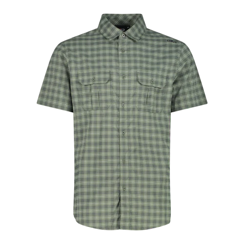 CMP Camicia a maniche corte con fantasia a quadri da Trekking Uomo - Neverland Firenze
