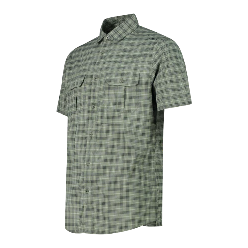 CMP Camicia a maniche corte con fantasia a quadri da Trekking Uomo - Neverland Firenze