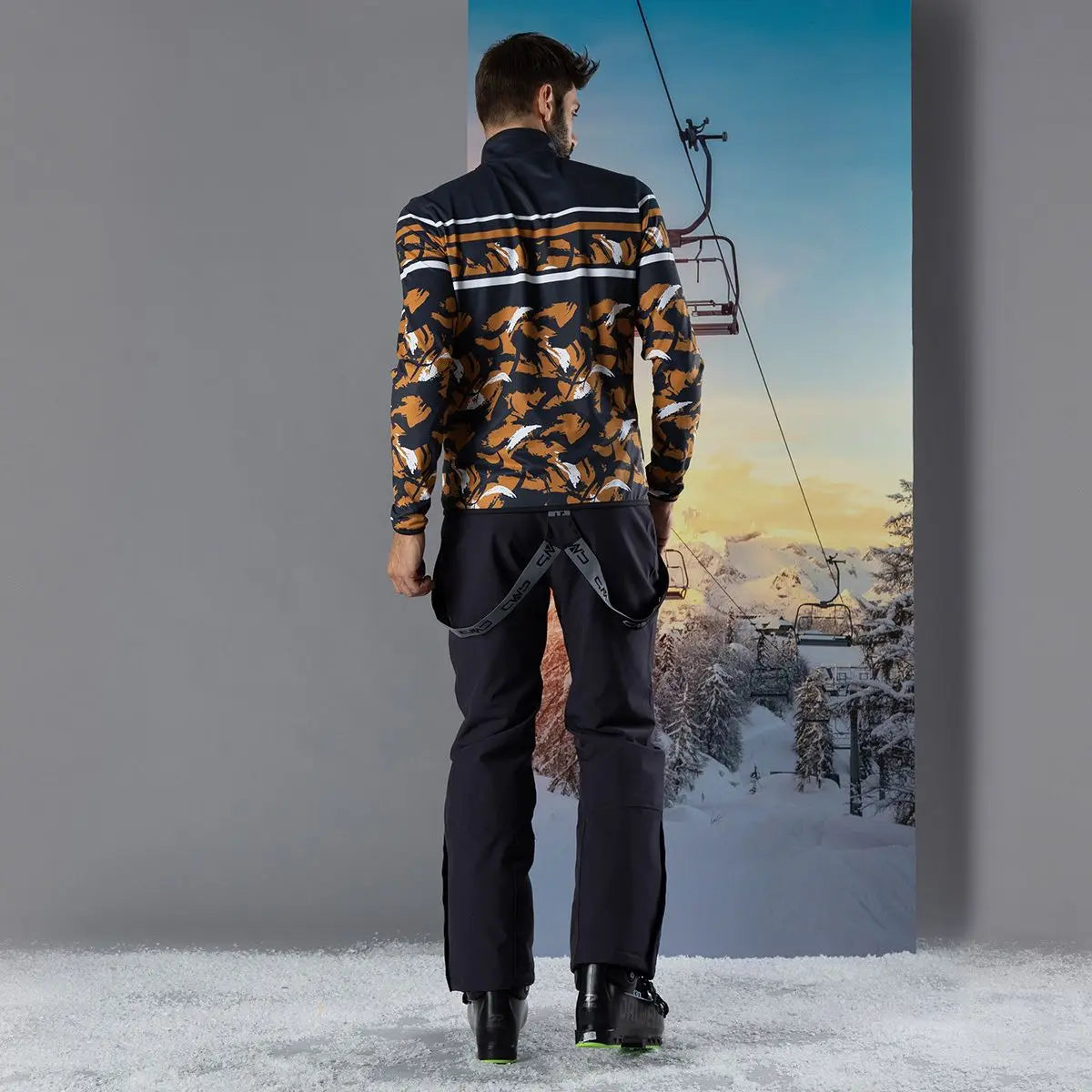 CMP Pantaloni slim fit con bretelle removibili - Sci Uomo - Neverland Firenze