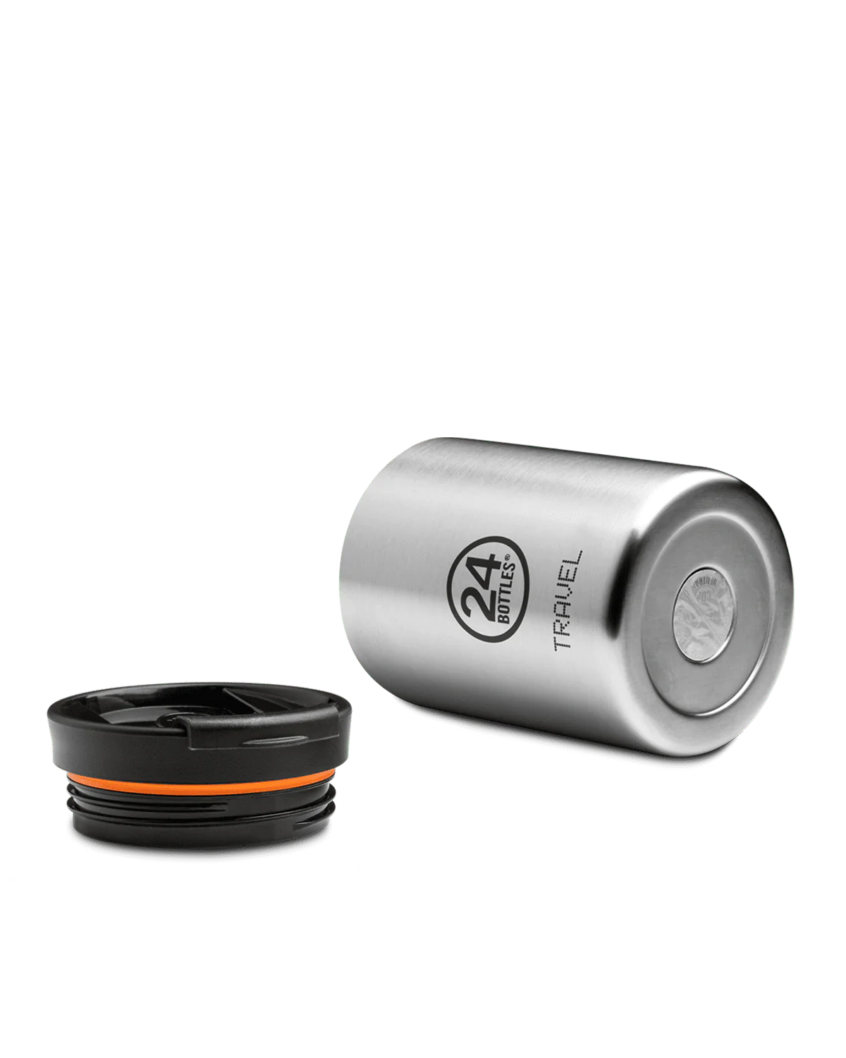 24Bottles® Travel Tubler Brushed Steel - Tazza Termica - Neverland Firenze