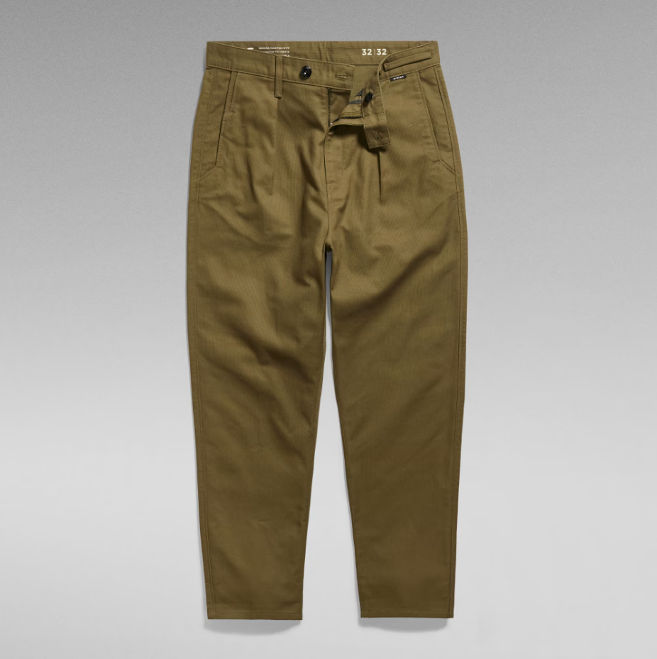 G-STAR RAW PLEATED CHINO RELAXED - Pantalone Lifestyle Uomo - Neverland Firenze