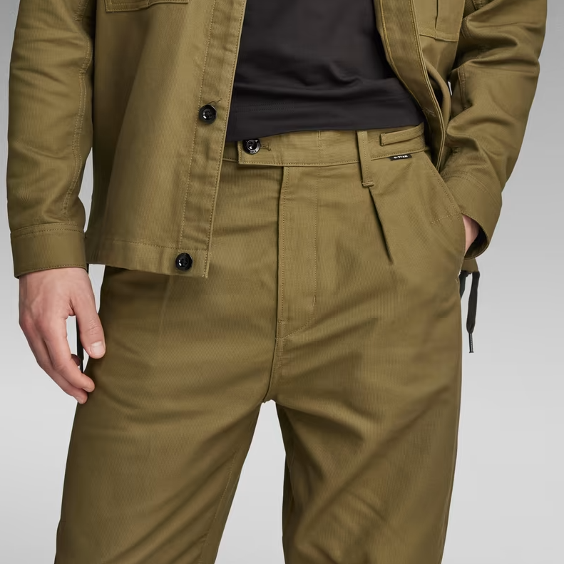 G-STAR RAW PLEATED CHINO RELAXED - Pantalone Lifestyle Uomo - Neverland Firenze