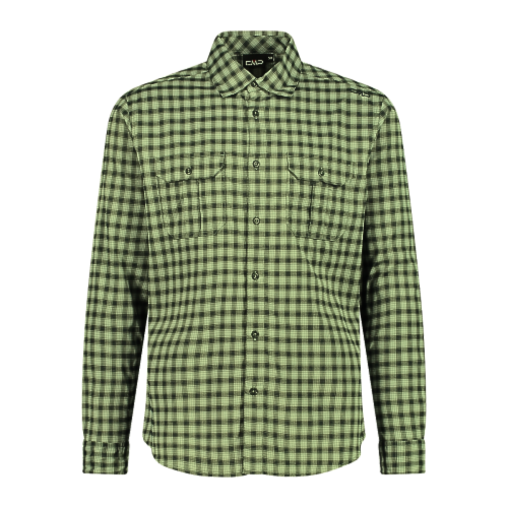 CMP Camicia a maniche lunghe con fantasia a quadri da Trekking Uomo - Neverland Firenze