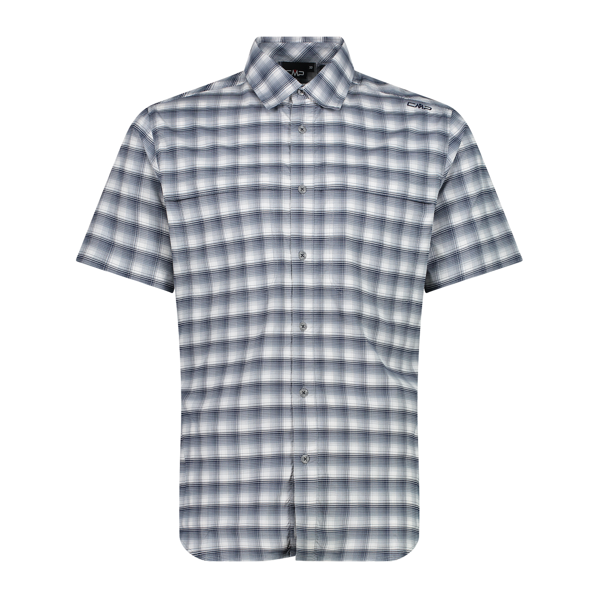 Camicia fantasia check maniche corte Uomo-31T7037-neverland-firenze