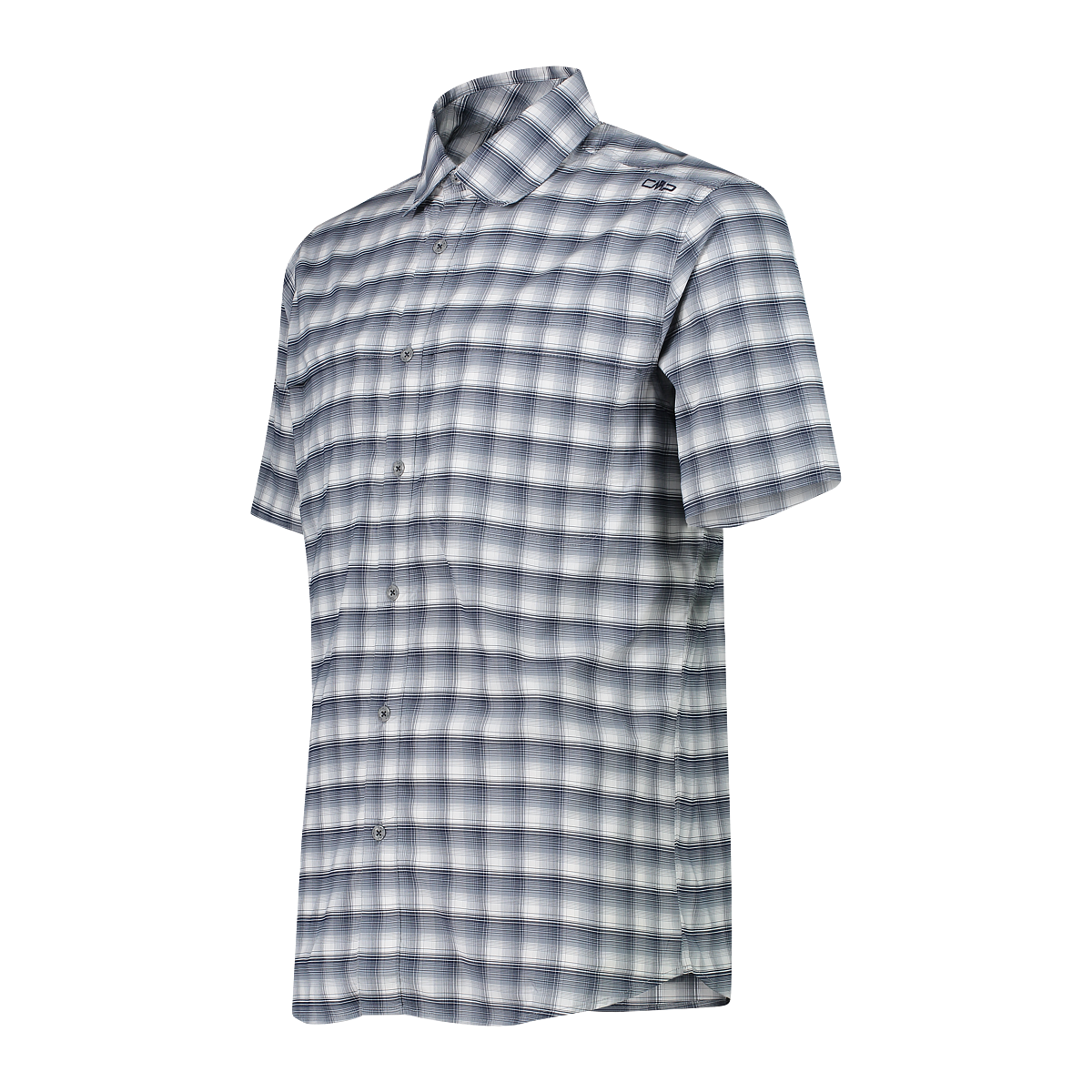 Camicia fantasia check maniche corte Uomo-31T7037-neverland-firenze