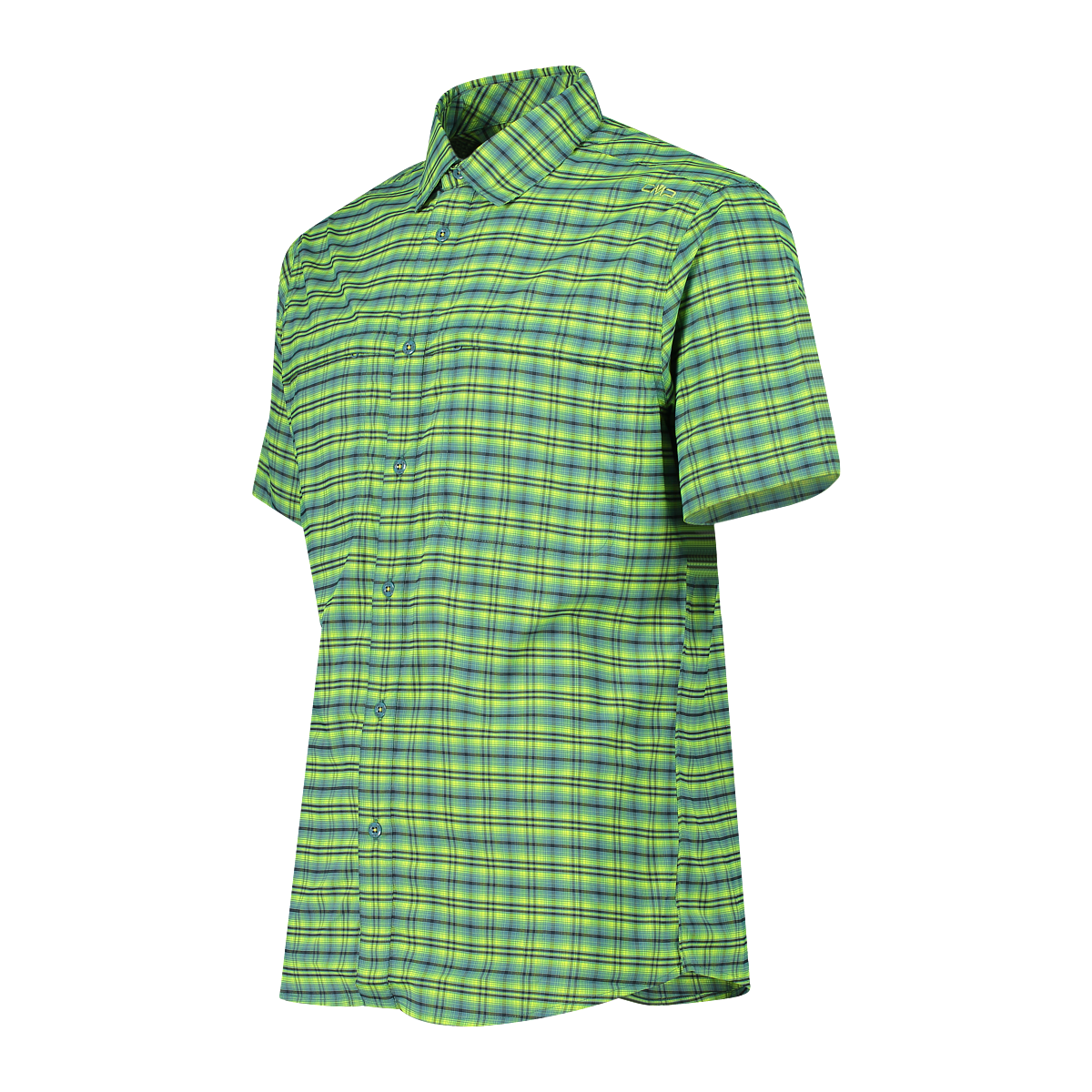 Camicia fantasia check maniche corte Uomo-31T7037-neverland-firenze