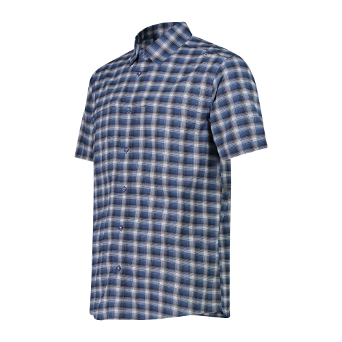 Camicia fantasia check maniche corte trekking Uomo - Neverland Firenze