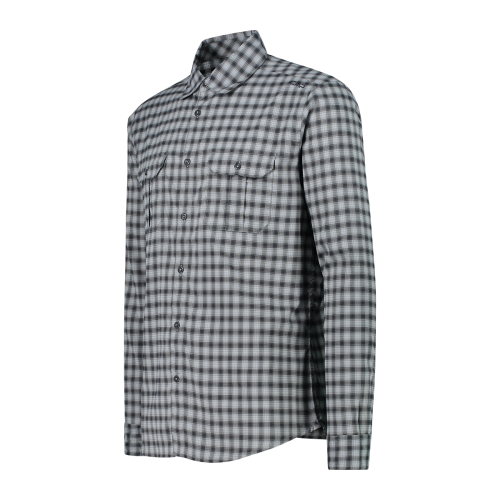 CMP Camicia a maniche lunghe con fantasia a quadri da Trekking Uomo - Neverland Firenze