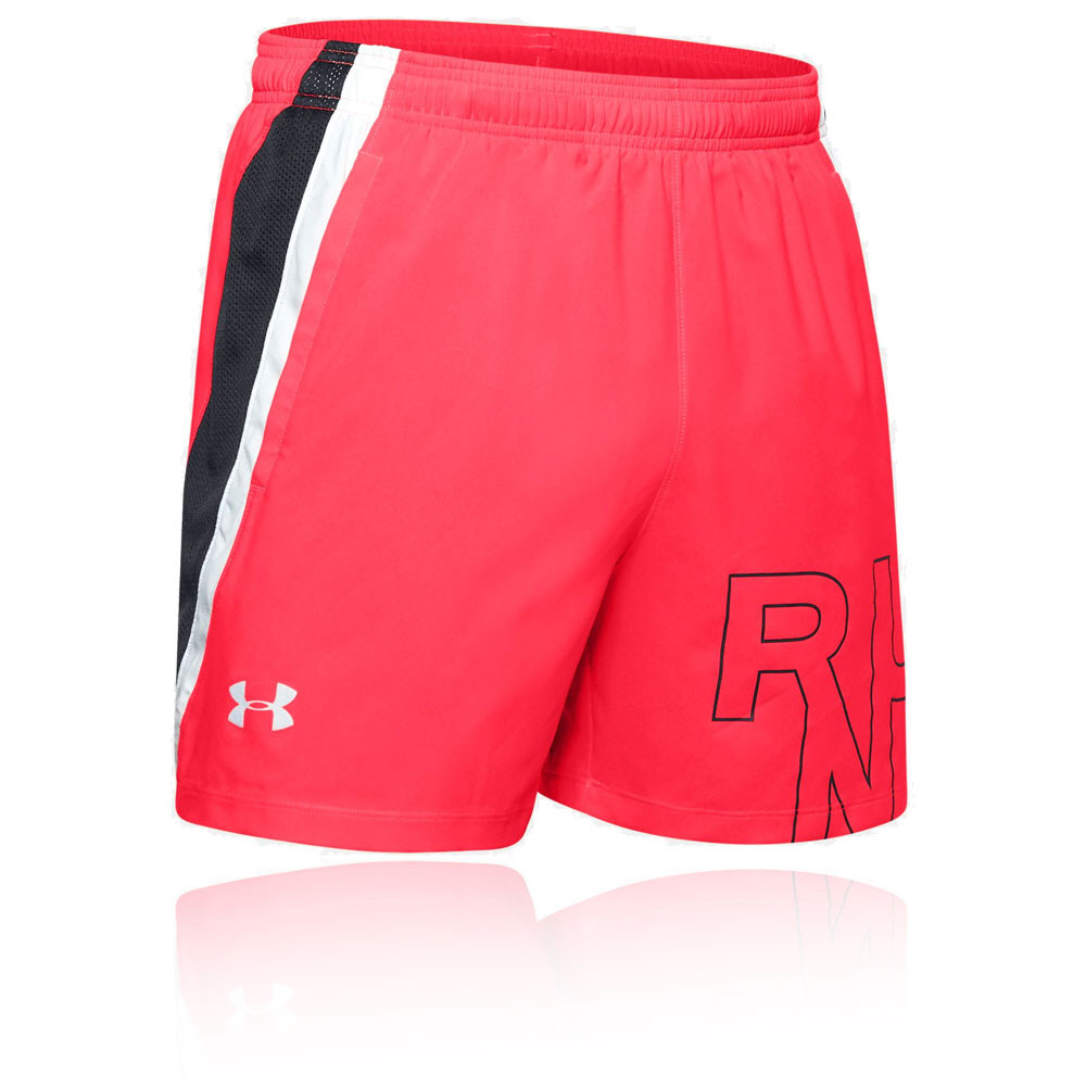 UA SHORT LAUNCH SW 5'' GRAPHIC RED Uomo - Neverland Firenze