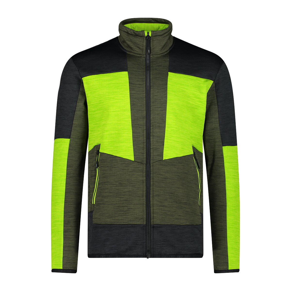 CMP-MAN JACKET WITH DETACHABLE SLEEVES OIL GREEN NERO - Softshell jacket
