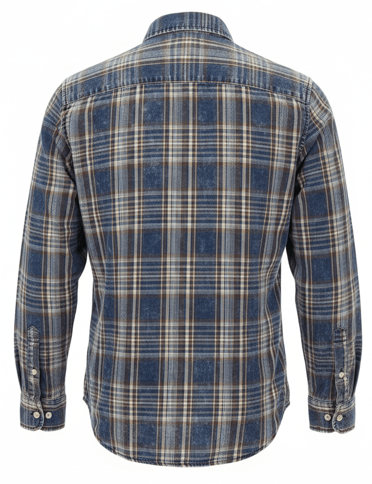 Camicia quadri indigo washed - retro