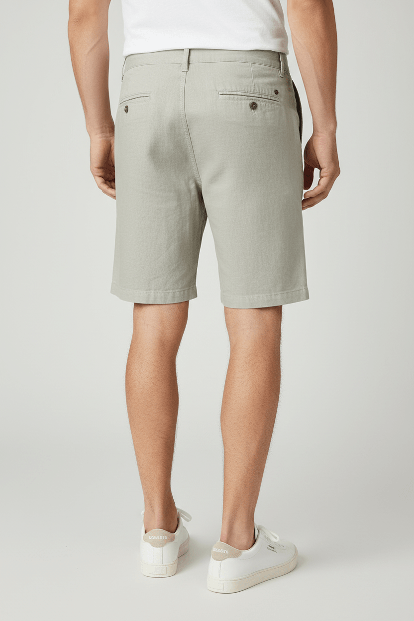 Solid Aurelius Shorts – Lino – Vista Posteriore