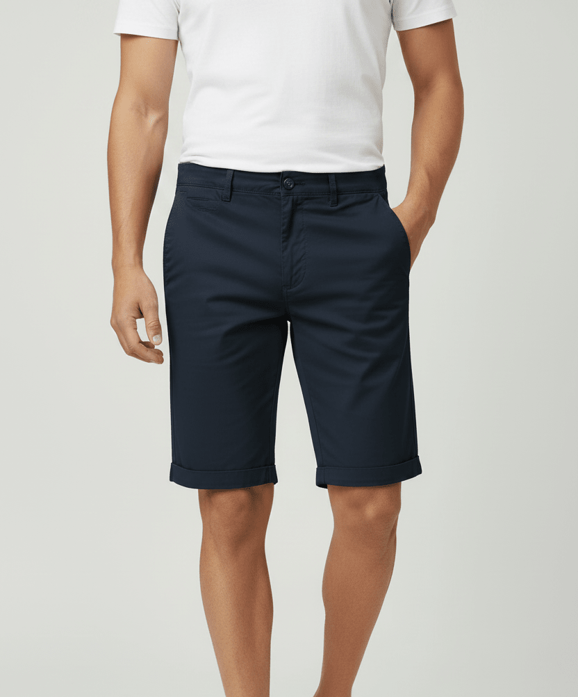 Solid Jim Bermuda - Frontale con T-shirt Bianca