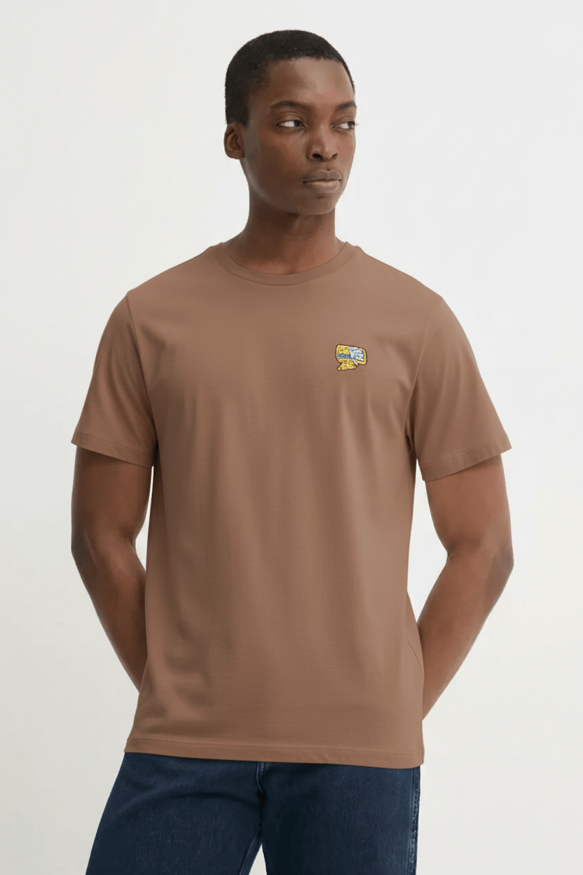 T-shirt marrone fronte